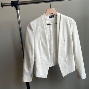 Cropped double lapel blazer